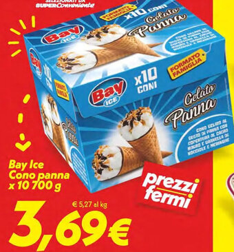 Iper Super Conveniente Bay Ice Cono panna x 10 700 g offerta