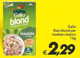 Iper Super Conveniente Gallo Riso blond per insalate classico 1 kg offerta