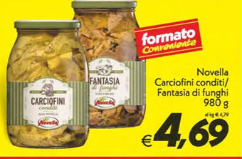 Iper Super Conveniente Novella Carciofini conditi/ Fantasia di funghi 980 g offerta