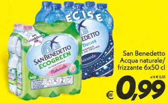Iper Super Conveniente San Benedetto Acqua naturale/ frizzante 6x50 cl offerta