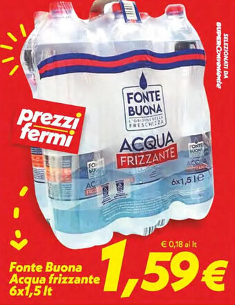 Iper Super Conveniente Fonte Buona Acqua frizzante 6x1,5 It offerta