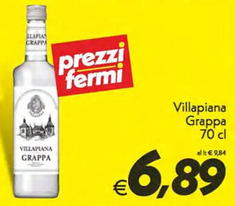 Iper Super Conveniente Villapiana Grappa 70 cl offerta