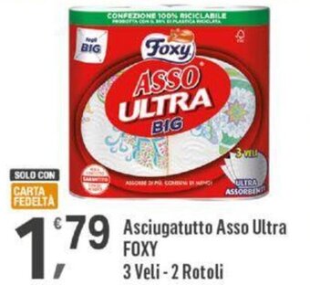 Supermercati Dok Asciugatutto Asso Ultra Foxy 3 Veli-2 Rotoli offerta