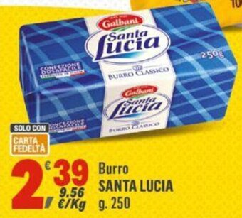 Supermercati Dok Burro SANTA LUCIA g.250 offerta