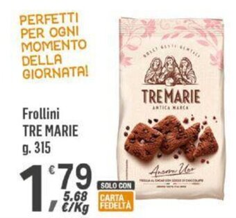 Supermercati Dok Frollini TRE MARIE g.315 offerta