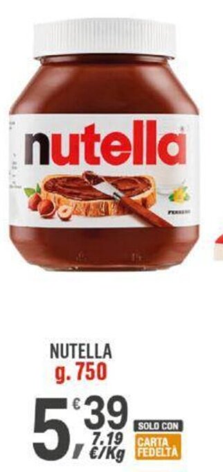 Supermercati Dok NUTELLA g.750 offerta