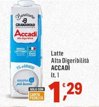 Supermercati Dok Latte Alta Digeribilità ACCADÌ lt. 1 offerta