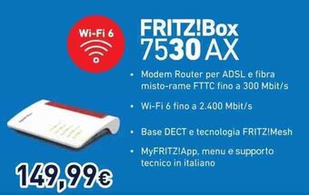 Unieuro FRITZ!Box 7530 AX offerta