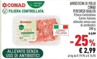 Conad ARROSTICINI DI POLLO CONAD PERCORSO QUALITÀ 200 g offerta