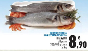 Conad BRANZINO 300/400 g circa offerta