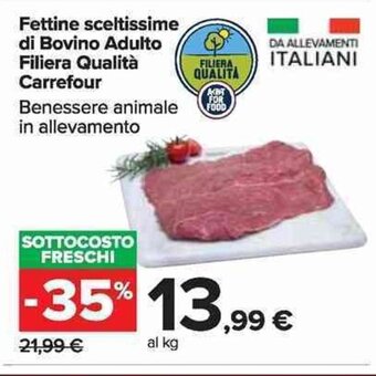 Carrefour Market Fettine sceltissime di Bovino Adulto Filiera Qualità Carrefour offerta