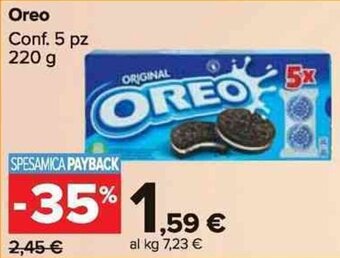 Carrefour Market Oreo Conf. 5 pz 220 g offerta