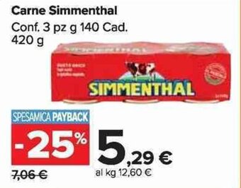 Carrefour Market Carne Simmenthal 420 g offerta