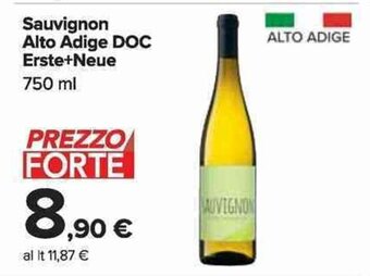 Carrefour Market Sauvignon Alto Adige DOC Erste+Neue 750 ml offerta