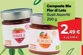 Carrefour Market Composte Bio Fior di Loto 250 g offerta