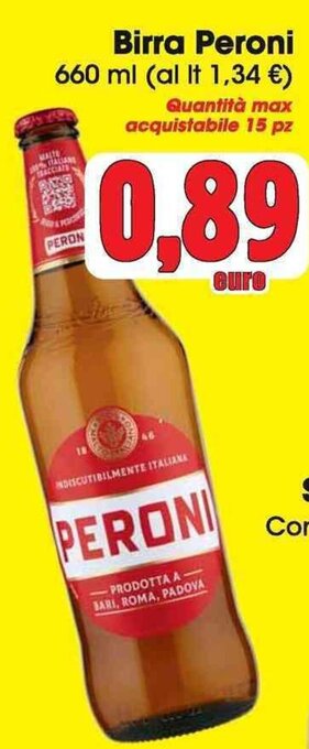 Carrefour Market Birra Peroni 660 ml offerta
