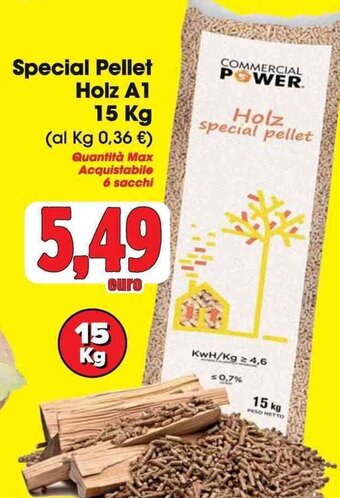 Carrefour Market Special Pellet Holz A1 15 kg offerta