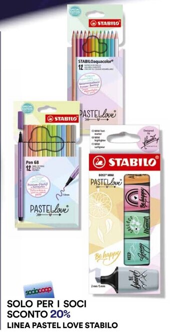 Coop LINEA PASTEL LOVE STABILO offerta