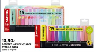 Coop DESKSET 15 EVIDENZIATORI BOSS STABILO BOSS offerta