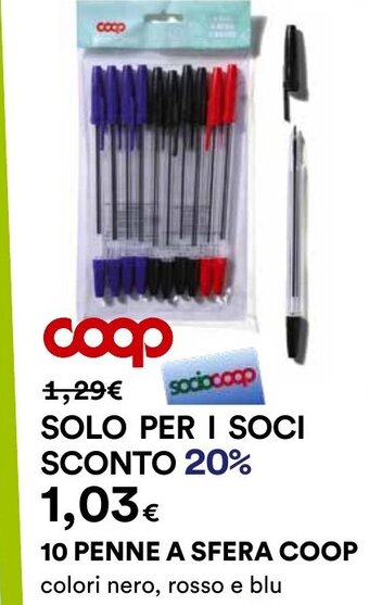 Coop 10 PENNE A SFERA COOP offerta