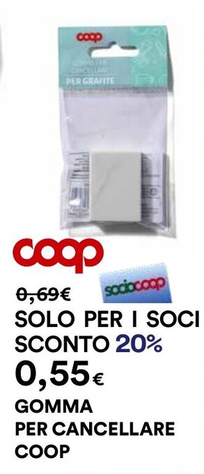 Coop GOMMA PER CANCELLARE COOP offerta