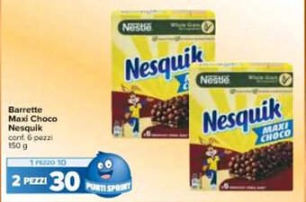 Carrefour Iper Barrette Maxi Choco Nesquik 150 g offerta