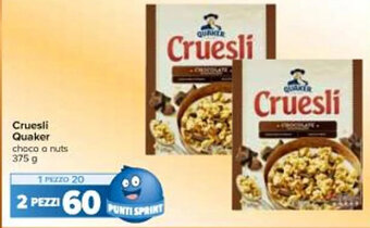 Carrefour Iper Cruesli Quaker 375 g offerta