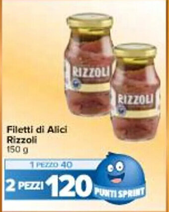 Carrefour Iper Filetti di Alici Rizzoli 150 g offerta