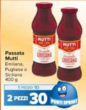 Carrefour Iper Passata Mutti Emiliana 400 g offerta