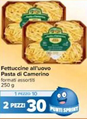 Carrefour Iper Fettuccine all'uovo Pasta di Camerino 250 g offerta