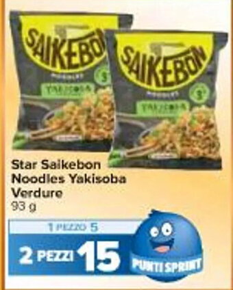 Star Saikebon Noodles Yakisoba Verdure 93 g