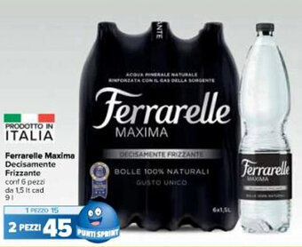 Carrefour Iper Ferrarelle Maxima Decisamente Frizzante 9 l offerta