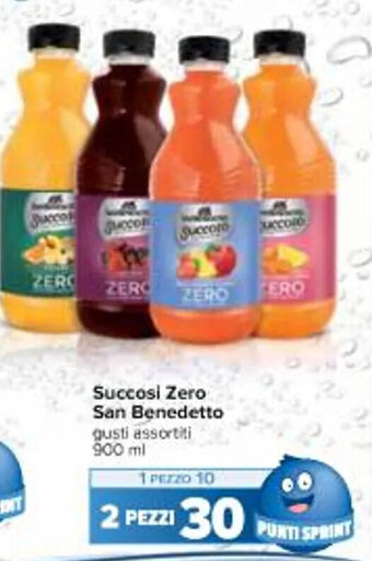 Carrefour Iper Succosi Zero San Benedetto 900 ml offerta