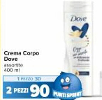 Carrefour Iper Crema Corpo Dove assorte 400 ml offerta