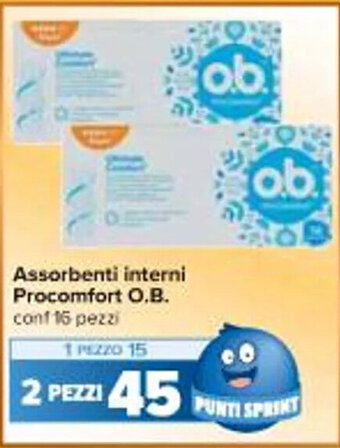 Carrefour Iper Assorbenti interni Procomfort O.B. offerta