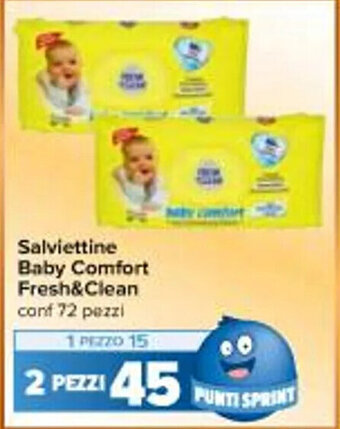 Carrefour Iper Salviettine Baby Comfort Fresh&Clean offerta