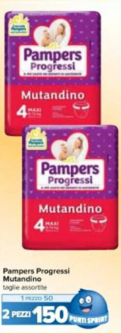 Carrefour Iper Pampers Progressi Mutandino offerta
