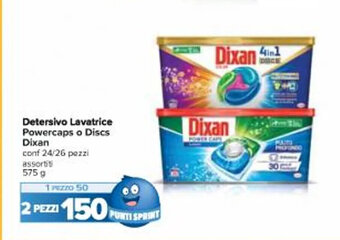 Carrefour Iper Detersivo Lavatrice Powercaps o Discs Dixan 575 g offerta