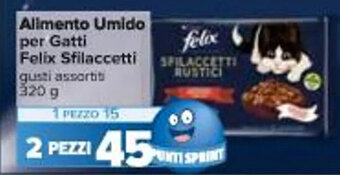 Carrefour Iper Alimento Umido per Gatti Felix Sfilaccetti 320 g offerta