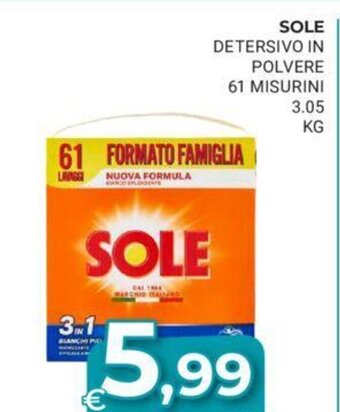 Eté SOLE DETERSIVO IN POLVERE 61 MISURINI 3.05 kg offerta