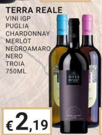 Eté TERRA REALE VINI IGP PUGLIA CHARDONNAY MERLOT NEGROAMARO NERO TROIA 750ML offerta