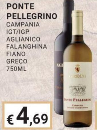 Eté PONTE PELLEGRINO CAMPANIA IGT/IGP AGLIANICO FALANGHINA FIANO GRECO 750ML offerta