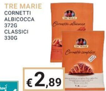 Eté TRE MARIE CORNETTI ALBICOCCA 372G CLASSICI 330G offerta