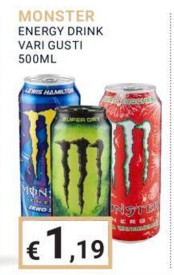 Eté MONSTER ENERGY DRINK VARI GUSTI 500ML offerta