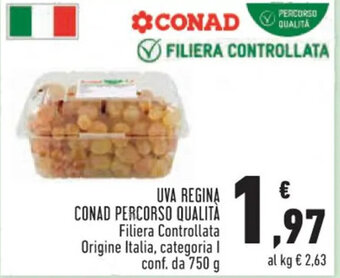 Conad UVA REGINA CONAD PERCORSO QUALITÀ 750 g offerta