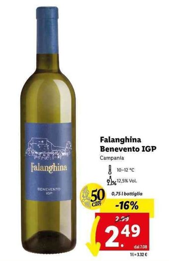 Lidl Falanghina Benevento IGP 0,75 l offerta