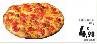 Conad FOCACCIA BARESE 480 g offerta