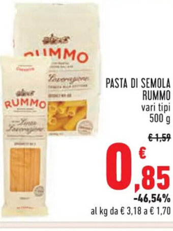 Conad PASTA DI SEMOLA RUMMO vari tipi 500 g offerta