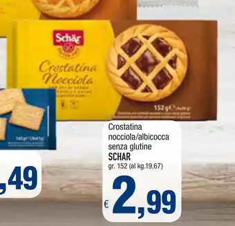 Famila Schär Crostatina nocciola/albicocca senza glutine 152gr offerta
