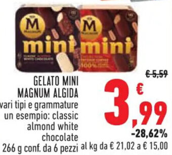 Conad GELATO MINI MAGNUM ALGIDA 266 g offerta